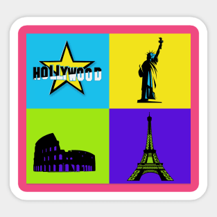 Famous Landmarks Sticker